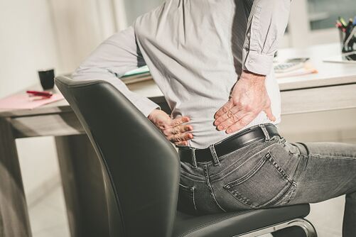 Lower back pain in a man
