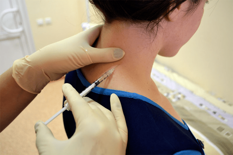 Anesthesia blockade for osteochondrosis
