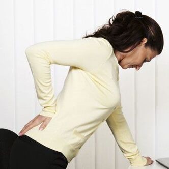 Lower back pain in a woman
